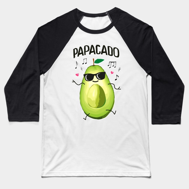 Papacado - Avocado - Dad - Partnerlook Baseball T-Shirt by BigWildKiwi